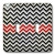 3dRose lsp_44146_2 Black and Red Chevron Stripes Toggle switch