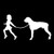 Girl Leading A Pitbull Dog Vinyl Decal Sticker | Cars Trucks Vans SUVs Laptops Walls Windows Cups | White | 7 X 3.7 | KCD2143