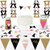 Big Dot of Happiness Chic 40th Birthday - Pink, Black and Gold - Diy Pennant Banner Decorations - Birthday Party Triangle Kit - 99 Pieces