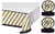 Black and Gold Happy 80th Birthday Table Décor Bundle | Includes Plastic Tablecover and Two Centerpieces
