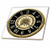 3dRose ct_37263_1 Gold and Black Clock-Ceramic Tile, 4-Inch