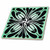 3dRose ct_41715_1 Aqua N Black Art Deco Pattern-Ceramic Tile, 4-Inch