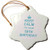 3dRose orn_157668_1 Keep Calm its Your 50th Birthday Blue Snowflake Porcelain Ornament, 3-Inch