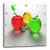 3dRose DPP_98432_1 Glass Apples in Red Yellow N Green-Wall Clock, 10 by 10-Inch