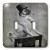 3dRose lsp_6775_2"Pug In Top Hat Black And White" Double Toggle Switch Multicolor