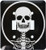 3dRose lsp_25041_2 Skeletons Skull 1 On Black Double Toggle Switch