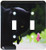 3dRose lsp_27309_2 Black Cat with Flower Double Toggle Switch