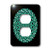 3dRose lsp_32325_6 Aqua And Teal Green Fantasy Swirly Vintage Mandala On Black Background Outlet Cover