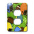 3dRose LLC lsp_35124_6 Brown Orange Yellow and Green Footballs and Helmets 2 Plug Outlet Cover