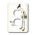 3dRose LSP_51601_6 Whooping Crane Shorebird Outlet Cover