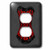 3dRose LLC lsp_58696_6 Red and Black Animal Print Corset  2 Plug Outlet Cover