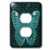3dRose lsp_65836_6 Pretty Blue Green Patterned Butterfly Plug Outlet Cover Multicoloured