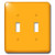 3dRose  lsp_80755_2 Trendy Marigold Yellow Orange Double Toggle Switch