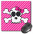 3dRose LLC 8 x 8 x 0.25 Inches Mouse Pad, Cute Pink Goth Punk Skull and Crossbones Girl (mp_6326_1)