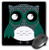 3dRose LLC 8 x 8 x 0.25 Inches Cute Deep Blue and Green Polka Dots Owl Mouse Pad (mp_61034_1)