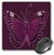 3dRose LLC 8 x 8 x 0.25 Inches Mouse Pad, Pretty Purple Patterned Butterfly (mp_65839_1)
