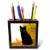 3dRose Black Cat Pen Holder Image Tile, 5-Inch