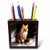 3dRose ph_3350_1 Fox Tile Pen Holder, 5-Inch