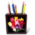 3dRose LLC Multi-Colored Tulip Bouquet 5-Inch Tile Pen Holder