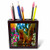 3dRose ph_9105_1 Miss Squirrel-Tile Pen Holder, 5-Inch