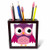 3dRose ph_58278_1 Cute Purple Owl Tile Pen Holder, 5-Inch