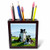 3dRose ph_88785_1 Two Border Collie Dogs - US05 ZMU0093 - Zandria Muench Beraldo - Tile Pen Holder, 5-Inch