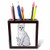 3dRose ph_150902_1 Sitting Gray Kitty-Tile Pen Holder, 5-Inch