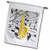 3dRose fl_38198_1 Gold Sax on Music Notes Garden Flag, 12 by 18-Inch