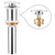 1 3/4" Bathroom Vessel Sink Drain, Pop Up Drain without Overflow. Brass Sink Drain with Anti-Clog Strainer, Vanity Sink Pop Up Drain with Push Button Stopper And Basket Hair Catcher.(Polished Chrome)