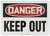 Accuform MADM064VA Aluminum Safety Sign, Legend 'DANGER KEEP OUT', 10' Length x 14' Width, Red/Black on White