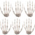 Tatuo 6 Pieces Halloween Skeleton Hands Plastic Fake Human Hand Bone Realistic Life Size Zombie Party Terror Scary Props