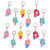 CheeseandU 24Pcs Cute Mermaid Keychain PVC Keyring Kids Mermaid Themed Party Favor Pinata Stuffers, Party Goodie Bags for Kids Girls Boys Toy Souvenirs Birthday Gift,6Colors
