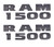Aimoll Ram 1500 Emblems Nameplate,3D ABS Stickers Decals Nameplates Auto Emblem Badge Decal for RAM 1500 (2 PCS-Matte Black)