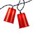 Kurt Adler UL 10-Light Party Cup Light Set, Red