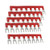 YXQ 5Pcs 400V 10A 8Pin Terminal Jumper Strips Fork Type Block with Pre Insulated Red
