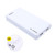 20000mAh Dual USB Output Power Bank Portable Quick High Capacity Battery Backup Charger with LED Light for iPhone iPad Samsung Galaxy More (White)