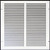 12"w X 12"h Steel Return Air Grilles - Sidewall and Ceiling - HVAC Duct Cover - White [Outer Dimensions: 13.75"w X 13.75"h]