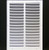 14"w X 20"h Steel Return Air Grilles - Sidewall and Ceiling - HVAC Duct Cover - White [Outer Dimensions: 15.75"w X 21.75"h]