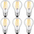Dimmable Edison LED Bulbs, 7Watt A19 LED Light Bulbs, Soft White 2700K, Dreamholder Vintage LED Filament Light Bulb, 60W Equivalent, E26 Medium Base in Nickel,6Pack