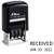 Shiny Self-Inking Rubber Date Stamp - RECEIVED - S-303 - BLACK INK (42511-RECEIVED-K)