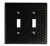 Monarch Abode 19108 Hand Hammered Matte Black Double Wall Switch Plate