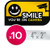 UV Resistant, No Fade Security CCTV Warning Sticker - 10 X Smile You're on Camera Decals