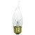 Sunlite 25EFC/32 Incandescent 25-Watt, Medium Based, Chandelier Bulb, Flame Tip, Clear