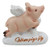 Ebros When Pigs Fly Hog Heavens Flying Pig with Angel Wings On Cloud 9 Statue 4" Long Small Animal Collectible