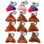 Emoji Poop Toy Plush Keychain 2 inch?12 Pack?