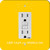 Rikki Knight Keep Calm and Sparkle on Yellow Color Single GFI Light Switch Plate