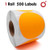 1 Roll of 3" Round Color Coding Dot Labels 500 Labels/Roll Neon Colored Circle Dot Inventory Stickers Writable for Varous Uses Fluorescent Orange