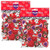 Amscan Valentine's Day Assorted 3-D Rubber Eraser, 24 Ct. | Party Favor (2 Pack)