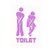 GLORYSHOP Removable PVC Toilet WC DIY Wall Stickers Home Decal Decor for Bathroom Washroom Man Woman, Purple