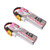 2pcs GN3 450mAh 2S HV LiPo Battery 7.6V 80/160C XT30 Plug for Micro FPV Racing Drone Quadcopter